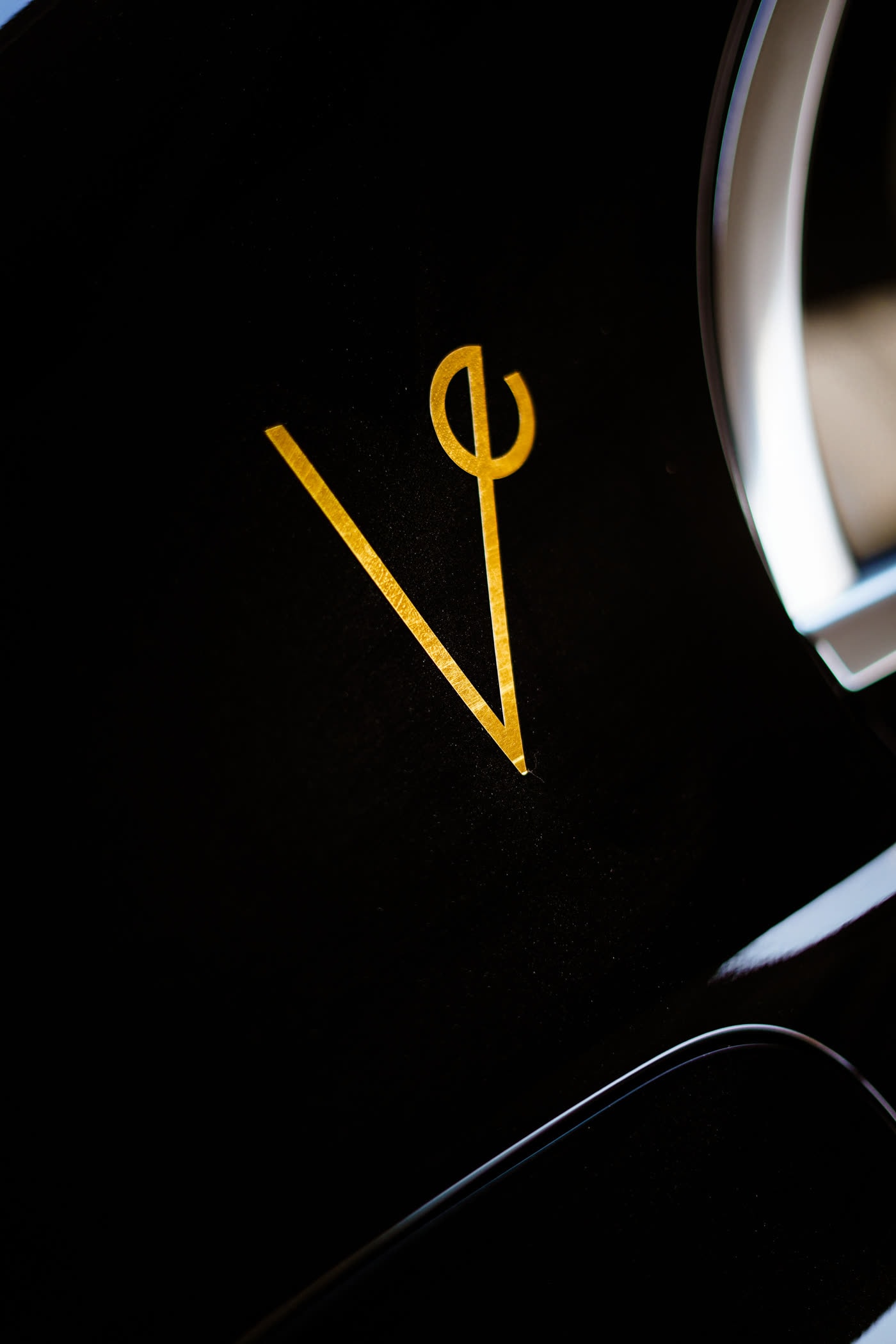 Velvet emblem close-up